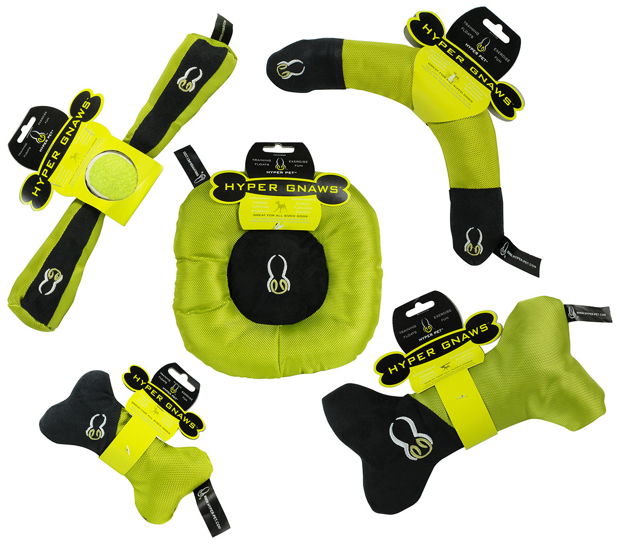 Hyper Pet Hyper Gnaws Toy for Dogs Five Designs