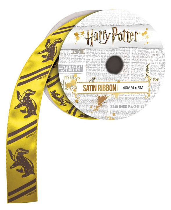 Harry Potter Hufflepuff Satin Ribbon (5 metres)