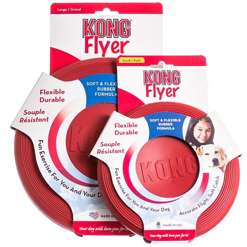 kong classic flyer tough rubber toy large or small christmas cookie canisters
