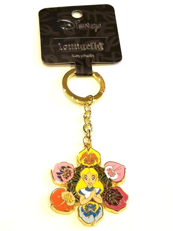 Disney Alice In Wonderland Wildflowers Metal Key Chain by Loungefly ...
