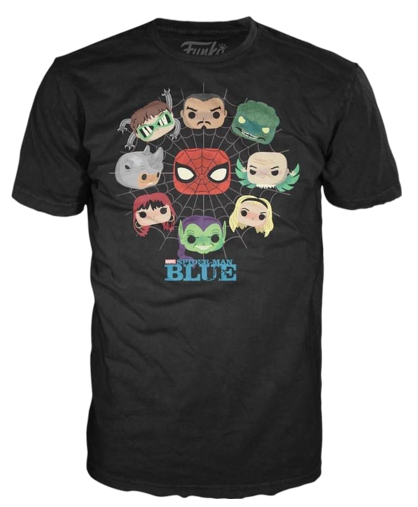Funko Marvel Collector Corps Box Abbonamento - Esclusiva Spider-Man Blu Con Pop! Vinili, Spilla E T-Shirt