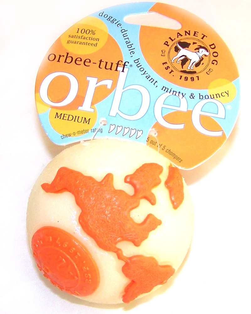 Planet Dog Orbee Tuff Ball Medium Top Rated Chew Toy Orange