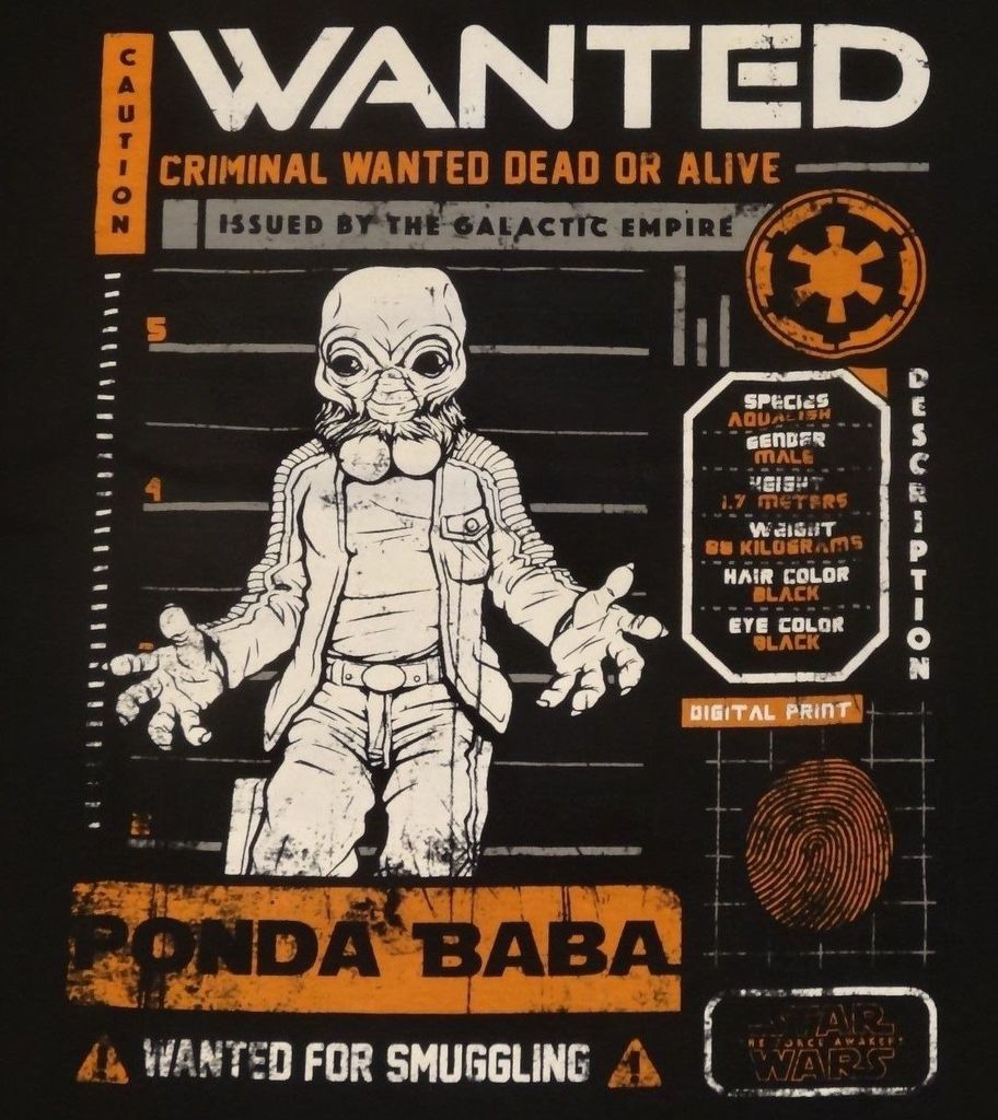 FUNKO POP Star Wars Cantina T-Shirt Brand New Wanted Posters Han Solo And Others - Picture 15 of 15