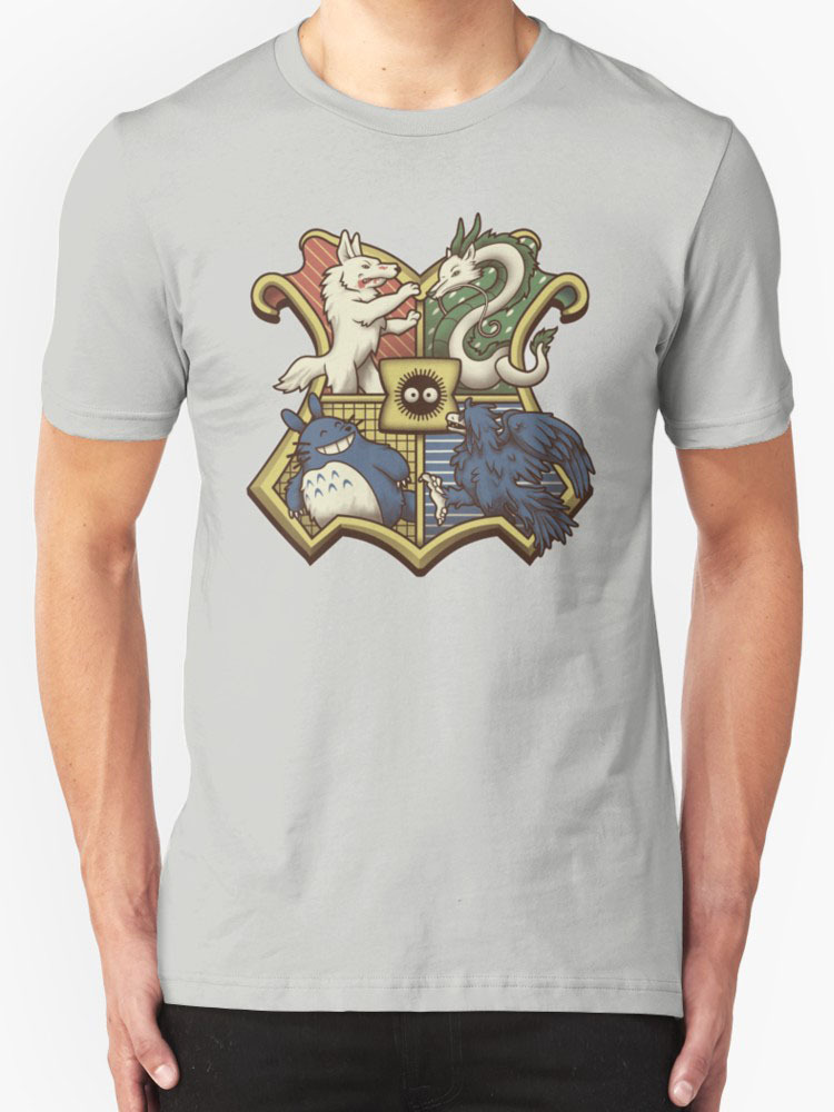 Ghibliwarts T-Shirt - Exclusive Ghible/Miyazaki Anime & Harry Potter  Hogwarts Crest Shirt - New