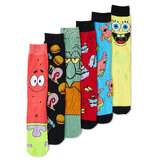 Spongebob Squarepants Crew Socks By Bioworld - 6 Different Pairs - New With Tags