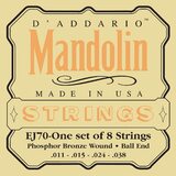 D'addario EJ70 8 String Premium String Set For Mandolin - Phosphor Bronze Wound 11-38