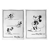 Mickey Mouse Black and White Kitchen Towel Set By Disney - New, With Tags