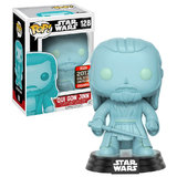 Funko POP! Star Wars Celebration #128 Qui Gon Jinn (Hologram Glow) LIMITED EXCLUSIVE New Mint
