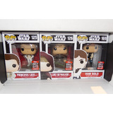 Funko POP! Star Wars Celebration Triple Pack (Luke Leia & Han) EXCLUSIVES New Mint