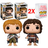 Funko POP! Movies Lord Of The Rings 2017 Bundle #444 Frodo Baggins + #445 Sam Gamgee Bundle - New, Mint Condition