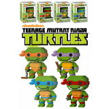 Funko POP! 8-Bit Nickelodeon Teenage Mutant Ninja Turtles Bundle (4 POPs) - New, Mint Condition