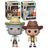 Funko POP! Animation Rick And Morty Western Bundle (2 POPs) - 2018 San Diego Comic Con (SDCC) Limited Edition - New, Mint Condition