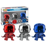 Funko POP! Heroes DC Superman (Chrome) 3 Pack - Funko 2018 New York Comic Con (NYCC) Limited Edition - New, Mint Condition