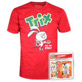 Funko POP! Tees Trix T-Shirt + Pocket Pop! Trix Rabbit Bundle For Kids - Limited Edition - New, Mint Condition