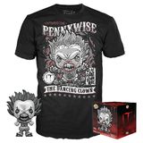 Funko POP! Collectors Box: #473 Pennywise With Teeth POP! (Black & White) & T-Shirt Set - Exclusive Import - New, Mint Condition [Size: Medium]