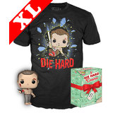 Funko Pop! Movies A Die Hard Christmas #672 John McClane (Shirtless) POP! & T-Shirt Box Set - Import, New [Size: XL]