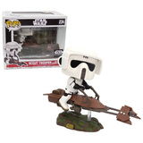 Funko POP! Deluxe Star Wars #234 Scout Trooper On Speederbike #1 - Smugglers Bounty Exclusive - New, Slight Box Damage