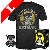 Funko Pop! Tees #270 DC Batman First Appearance POP! Vinyl & T-Shirt Box Set - Exclusive Import - New, Mint [Size: Large]