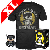 Funko Pop! Tees #270 DC Batman First Appearance POP! Vinyl & T-Shirt Box Set - Exclusive Import - New, Mint [Size: XL]