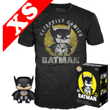 Funko Pop! Tees #270 DC Batman First Appearance POP! Vinyl & T-Shirt Box Set - Exclusive Import - New, Mint [Size: XS]