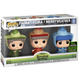 Funko POP! Disney Sleeping Beauty Fauna/Flora/Merryweather 3 Pack - 2020 Emerald City Comic Con (ECCC) Exclusive - New, Mint Condition