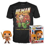 Funko Pop! Tees #991 MOTU POP! Vinyl & T-Shirt Box Set - He-Man (Glows In The Dark) Import - New, Mint [Size: Large]
