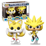 Funko POP! Sonic The Hedgehog Super Tails & Super Silver 2-Pack Limited Edition - New, Mint Condition