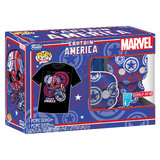 Funko POP! Tees Marvel #36 Captain America (Artist Series) POP! & T-Shirt Set - Target Exclusive - New, Sealed [Size: Large]
