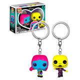 Funko Pocket POP! Keychain 2 Pack Nightmare Before Christmas #61131 Jack & Sally (Black Light) - New, Mint Condition