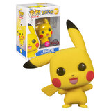 Funko POP! Games Pokemon #553 Pikachu Waving (Flocked) - New, Mint Condition