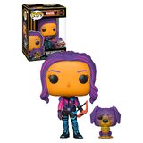 Funko POP! Marvel Hawkeye #1212 Kate Bishop & Lucky The Pizza Dog (Black Light) - New, Mint Condition
