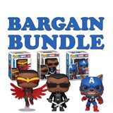 Funko POP! Marvel - Bargain Bundle - Marvel Comics Blade, Falcon & Capwolf - Comic Con Exclusives