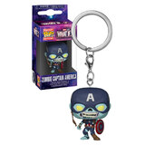 Funko Pocket POP! Keychain Marvel What If? #57399 Zombie Captain America - New, Mint Condition