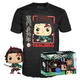 Funko POP! Tees #867 Demon Slayer Tanjiro (Battle Scarred) POP! & T-Shirt Set - Target Exclusive - New, Outer Box Damage [Size: XL]