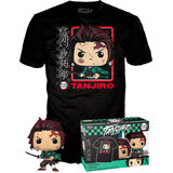 Funko POP! Tees #867 Demon Slayer Tanjiro (Battle Scarred) POP! & T-Shirt Set - Exclusive - New, Sealed [Size: Medium]