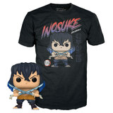 Funko POP! Tees Animation Demon Slayer #1057 Inosuke Hashibira (Unmasked) POP! & T-Shirt Set - New, Sealed [Size: Medium]