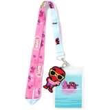 Marvel Lazy River Deadpool Lanyard By Funko - New, With Cardholder & Charm