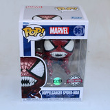 Funko POP! Marvel Spider-Man #961 Doppelganger Spider-Man (Metallic) - Limited PopInABox Exclusive - New, With Minor Box Damage