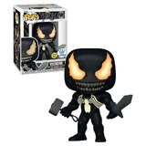 Funko POP! Marvel Venom #1141 Venom With Mjolnir & Sword (Glows In The Dark) - Limited Funko Shop Exclusive - New, Mint Condition