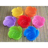 7 x Mini Rose Shaped Muffin Moulds