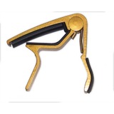 Gold Capo For Acoustic Electric Guitar - Trigger Style - Square Design