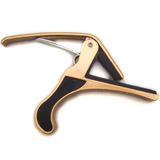 Gold Capo For Acoustic Electric Guitar - Trigger Style - Round Design