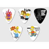 Guitar Picks Simpsons Pack of 5 - Medium Gauge