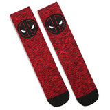 Bioworld Marvel Deadpool Embroidered Crew Socks - Shoe Size 8-12 - New