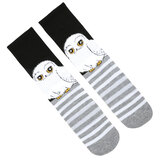 Harry Potter 'Fuzzy Hedwig' Crew Socks - Womens Shoe Size 5-10 - New