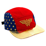 DC Comics Wonder Woman Classic Hat - Premium Adjustable 5-Panel Cap - New, With Tags