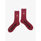 Marvel Black Widow Women's Maroon Crew Socks By Bioworld - Womens Size 5-10 - New