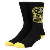 Cobra Kai Logo Black Crew Socks By Bioworld - Mens Size 8-12 - New, With Tags