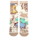 Disney Winnie The Pooh Hundred Acre Wood Character Crew Socks By Disney - Mens Shoe Size 5-8 - New