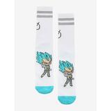 Dragonball Super Chibi SSGSS Vegeta Crew Socks By Funimation - One Size Fits Most - New